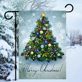 Christmas Tree Garden Flag Winter Happy New Year Decorative Flag For Party Yard Home Outdoor Decor Christmas Decor Garden Flag Home Decor Outdoor Decor Yard Decor Garden Decor Holiday Decor