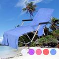 Augper Chair Beach Towel Lounge Chair Beach Towel Cover Microfiber Pool Lounge Chair