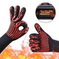 APEXFWDT BBQ Gloves Heat Resistant Grilling Gloves Silicone Non-Slip Oven Gloves Kitchen Gloves for Barbecue Cooking Baking Cutting BBQ Ove Glove