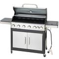 Alpha Joy Stainless Steel 6-Burner Propane Gas Grill with Side Burner