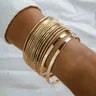 Tocona 14 pz/set bracciali alla moda Color oro per le donne affascinante lega di metallo