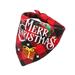 Duobla Christmas Day Pet Christmas Dog Bandanas Small Medium Large Dog Dog Cat Double Layer Can Supplies Teddy Triangle Towel Bib Front Print Reverse Plain Plaid Holiday Daily Dual Use