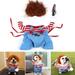 Yirtree 1 Set Pet Cosplay Costume Spooky Deadly Doll Dog Clothes Versatile Comfortable Halloween Outfit for Dogs Cats