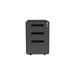 BULYAXIA 3-Drawer Vertical Metal Mobile File Cabinet with Locking Keys - Charcoal Panel/Black Body