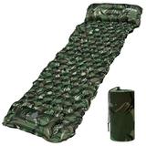 Police Self-Inflating Sleeping Mats for Camping Extra Thick Camping Sleeping Mat Self Inflating Camping Pad with Pillow 75â€�x25â€� Ultralight Sleeping Bag Pad Built-in Foot Pump Camo