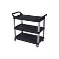 LYAXIA Foodservice Cart 330lbs Capaticy 3 Shelf Utility Cart Push Transfer Storage Tray Mobile Tool s Printer Cart 33 X 17 X 38 Outside Dimmensions 26X17 Shelf Size 18002