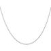 Solid 14K White Gold Carded 0.7mm Cable Rope with Spring Ring Lock Chain - 24