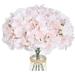 10pcs Baby Pink Hydrangea Artificial Silk Flowers Full Hydrangea Flowers with Stems for Wedding Home DIY Party Shop Baby Shower Decor
