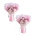 Fake Preserved flower Preserved rose pink rose 2PCS Christmas Halloween Easter Decoration Artificial Flower Gift Kitchen Outdoor&Indoor Preserved Mother S Rose Day Soap Carnation Bouquet Home Decor