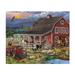 Bigelow Illustrations The Barnyard Crowd Wood Slat Art 18x22