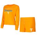 Women's Concepts Sport Tennessee Orange Volunteers Team Color Long Sleeve T-Shirt & Shorts Set