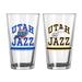 Utah Jazz 16oz. Pint Glass Two Pack