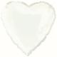 White Foil Heart Balloon