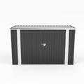 Livingandhome Steel Lockable Garden Bike Shed Bicycle Storage Shed - Black