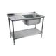 Vogue Fully Assembled Stainless Steel Sink Left Hand Drainer 1500mm