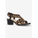 Wide Width Women's Jodi Sandal by Bella Vita in Leopard Gore (Size 9 1/2 W)