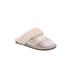 Women's Ladies Scuff Slippers by LAMO in Cream Plaid (Size L(7.5/8.5))