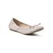 Women's Sunnyside Ii Casual Flat by White Mountain in Bone Smooth (Size 10 M)