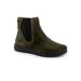 Wide Width Women's Albany Boot by SoftWalk in Dark Green Suede (Size 8 W)