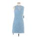 Kensie Casual Dress - Mini Mock Sleeveless: Blue Print Dresses - New - Women's Size 6