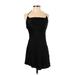 Zara Cocktail Dress - A-Line Halter Sleeveless: Black Print Dresses - Women's Size X-Small