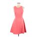 Kate Spade New York Casual Dress - A-Line Scoop Neck Sleeveless: Pink Print Dresses - Women's Size 6