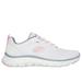 Skechers Women's Flex Appeal 5.0 Sneaker | Size 6.0 | White/Pink/Blue | Textile/Synthetic | Vegan | Machine Washable