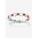 Women's Simulated Birthstone Heart Eternity Ring by PalmBeach Jewelry in November (Size 6)