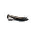 Steve Madden Flats: Slip On Chunky Heel Casual Black Solid Shoes - Women's Size 9 1/2 - Almond Toe