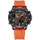 NAVIFORCE Men's Watches Military Digital Analog Quartz Watch with Alarm for Men Dual Time Alarm Chronograph Waterproof Military Watches, Orange Black, military