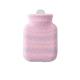 Hot Water Bags Simple and Cute Ladies Silicone Hot Water Bottle Hand Warmer Plush Hot Water Bottle to Protect Your Body (Color : A) (A)