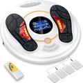 Circulation Machine for Feet and Legs - Circulation Blood Booster - TENS & EMS Foot Massager with 99 Intensity Levels & 25 Modes, Relieve Pain Relax Muscles Fight Tired