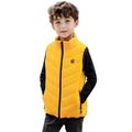 Boys Girls Electric Heating Vest Kids Winter Warm Smart Electric Heated Vest Jacket Outwear [Battery Not Included] Ringmaster Coat Girls (Yellow, 13-14 Years)