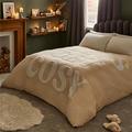 Silentnight Let's Get Cosy Super King Duvet Set - Winter Christmas Teddy Bear Fleece Extra Soft Warm Cosy Duvet Cover Set with Quilt Cover and Matching Pillowcases - Machine Washable - Super King