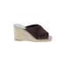 Vince. Wedges: Brown Solid Shoes - Women's Size 7 - Open Toe