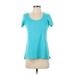 Threads Saks Fifth Avenue Short Sleeve T-Shirt: Teal Tops - Women's Size X-Small