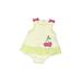 Little Me Short Sleeve Onesie: Green Bottoms - Size 9 Month