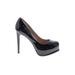 Pour La Victoire Heels: Pumps Platform Cocktail Party Black Solid Shoes - Women's Size 8 1/2 - Round Toe