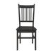 Red Barrel Studio® Hayrani Slat Back Side Chair in Matte Black Wood in Black/Brown | 39.5 H x 20 W x 22.5 D in | Wayfair