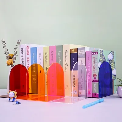 Serre-livres transparent en acrylique 1 pièce serre-livres décoratifs support d'étagère support