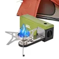 Cuisinière à gaz de camping pliante 3800W Cuisinière pliante portable Randonnée en plein air BBQ