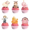 Décoration de gâteau Chi de la ferme rose pour filles décoration de gâteau sur le thème des animaux