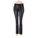 Eileen Fisher Faux Leather Pants - Mid/Reg Rise Boot Cut Boot Cut: Black Bottoms - Women's Size Small Petite