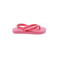 Old Navy Sandals: Flip-Flop Platform Casual Pink Print Shoes - Kids Girl's Size 10