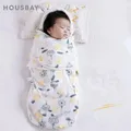 Baby Cocoon Swaddling Wraps 0-6 Months Newborn Baby Sleeping Bag Cute Bear Ears Kids' Head Neck