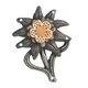 Vintage Brooch Pin Edelweiss Badge Medal Flower Lapel Stick Pin for Hat Bag Suit Xmas Brooch for