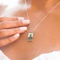 Lost Lady New Tarot Card Pendant Pendant Simple Light Luxury All-Match Square Card Pendant Necklace