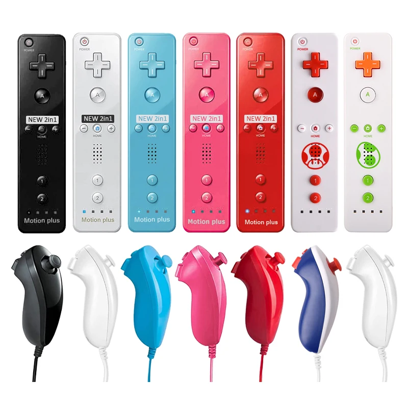 2-in-1-Fernbedienung und Nunchuck-Controller Wii Motion Plus-Fernbedienung Gamepad Nunchuck-Controller für Nintendo Wii Image