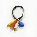 Biurlink 6 Pin RCA Draht Auto DVD Navigation RCA Line Out Kabel adapter für Toyota Navigation blau