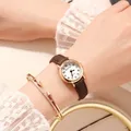 Neue Uhr Frauen Uhren Damen Rose Gold Handgelenk Uhren Frauen Kleine Lederband Armband Uhr Für